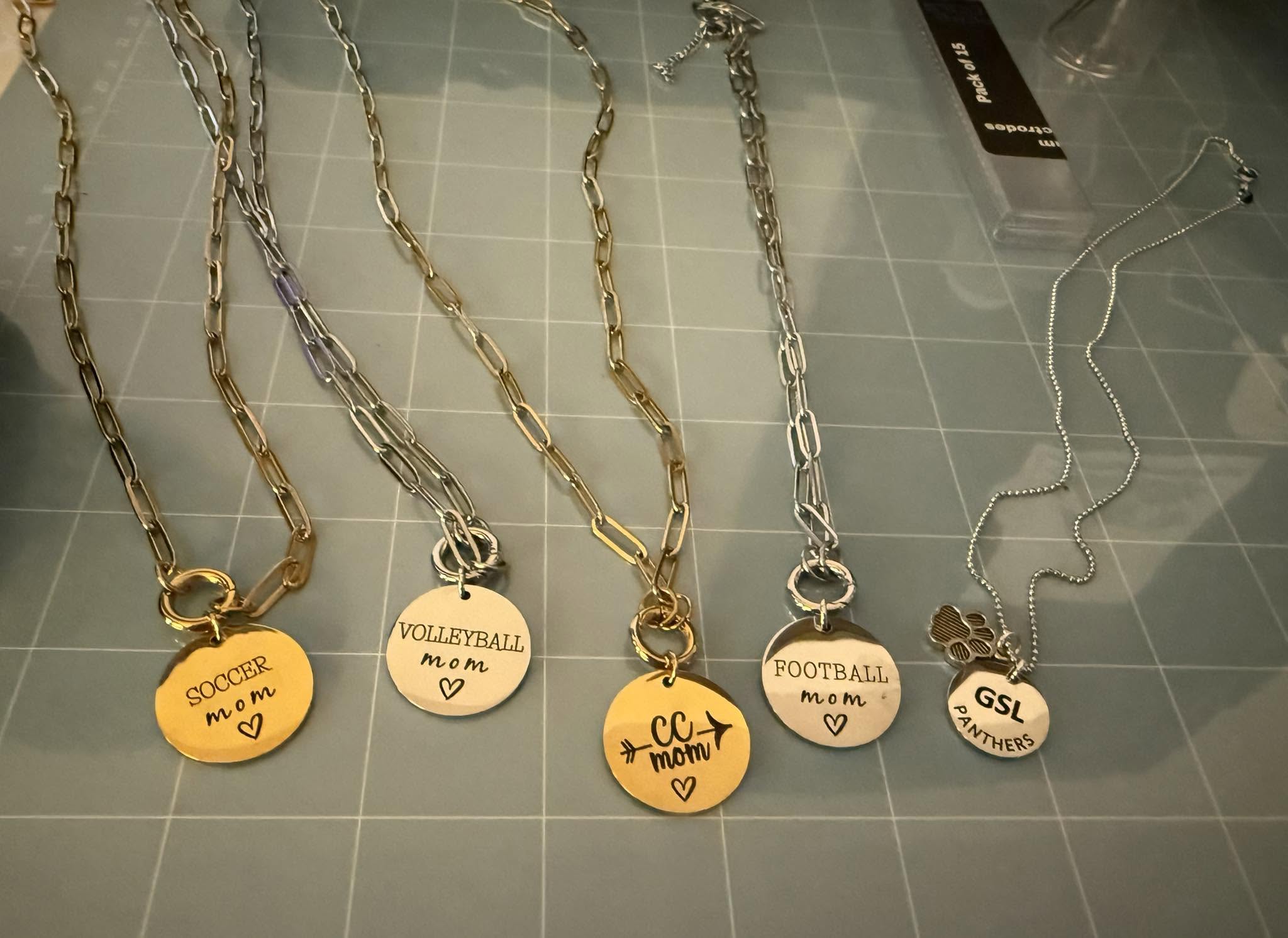 Personalized engraved necklaces