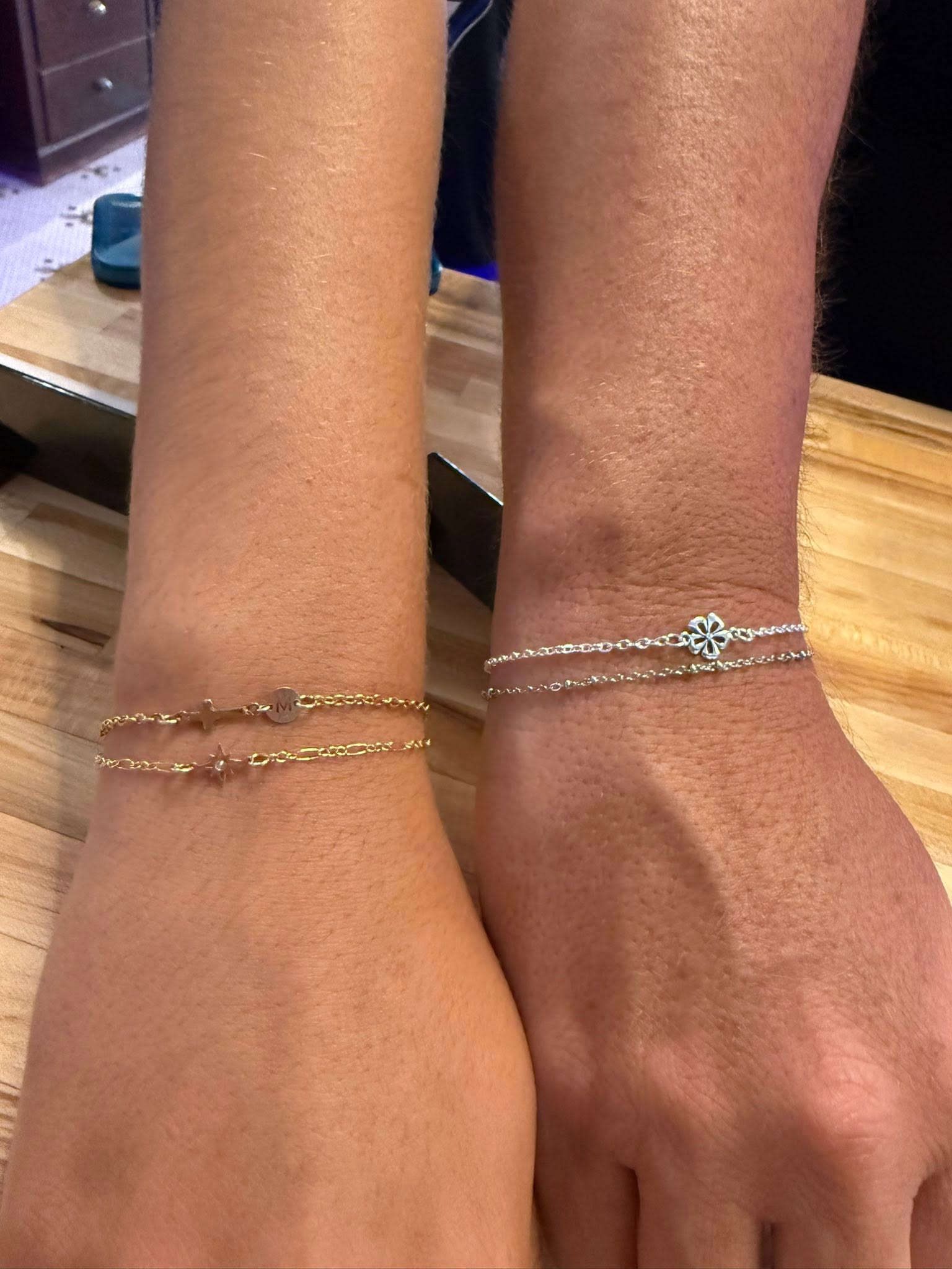 Matching permanent bracelets